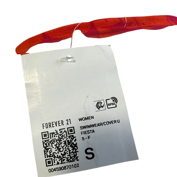 Forever 21 x Sports Illustrated Swim Cover-Up Tee Small Orange Purple Sheer SS - Picture 7 of 9